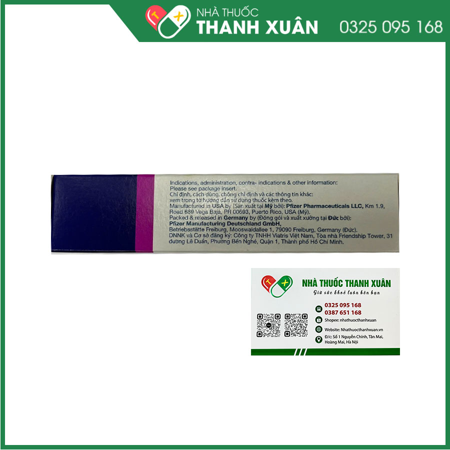 Thuốc Lipitor 10mg  Pfizer điều trị tăng Cholesterol